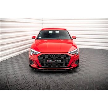 Maxton - Lame Du Pare-Chocs Avant V.1 Audi A3 8Y Noir Brillant