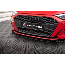Maxton - Lame Du Pare-Chocs Avant V.1 Audi A3 8Y Noir Brillant