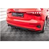 Maxton - Arriere Lame (avec une barre verticale) Audi A3 Sportback 8Y Noir Brillant
