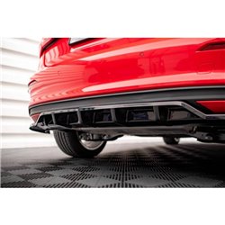 Maxton - Arriere Lame (avec une barre verticale) Audi A3 Sportback 8Y Noir Brillant
