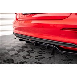 Maxton - Arriere Lame (avec une barre verticale) Audi A3 Sportback 8Y Noir Brillant
