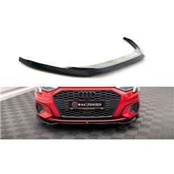 Maxton - Lame Du Pare-Chocs Avant V.2 Audi A3 8Y Noir Brillant