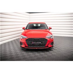 Maxton - Lame Du Pare-Chocs Avant V.2 Audi A3 8Y Noir Brillant
