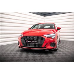 Maxton - Lame Du Pare-Chocs Avant V.2 Audi A3 8Y Noir Brillant