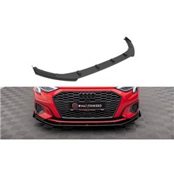 Maxton - Street Pro Lame Du Pare-Chocs Avant V.1 Audi A3 8Y Noir-Rouge + Rabats Brillant