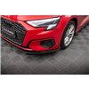 Maxton - Street Pro Lame Du Pare-Chocs Avant V.1 Audi A3 8Y Noir-Rouge + Rabats Brillant