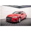Maxton - Street Pro Lame Du Pare-Chocs Avant V.1 Audi A3 8Y Noir-Rouge + Rabats Brillant