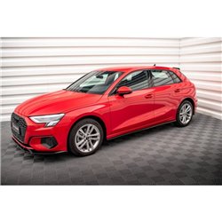 Maxton - Rajouts Des Bas De Caisse Audi A3 8Y Noir Brillant