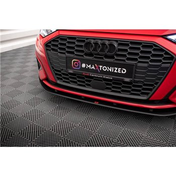 Maxton - Street Pro Lame Du Pare-Chocs Avant Audi A3 8Y Noir-Rouge