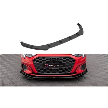 Maxton - Street Pro Lame Du Pare-Chocs Avant V.1 Audi A3 8Y Noir + Rabats Brillant