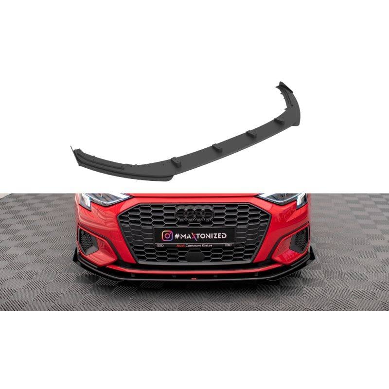 Maxton - Street Pro Lame Du Pare-Chocs Avant V.1 Audi A3 8Y Noir + Rabats Brillant