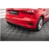 Maxton - Street Pro Central Diffuseur Arriere Audi A3 Sportback 8Y Noir-Rouge