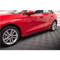 Maxton - Street Pro Rajouts Des Bas De Caisse Audi A3 8Y Noir + Rabats Brillant 