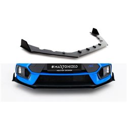 Maxton - Street Pro Lame Du Pare-Chocs Avant / Splitter V.2 Ford Focus RS Mk3 Noir-Rouge