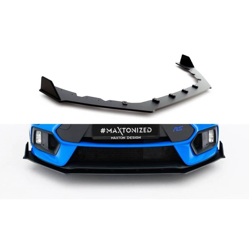 Maxton - Street Pro Lame Du Pare-Chocs Avant / Splitter V.2 Ford Focus RS Mk3 Noir-Rouge