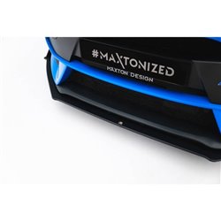 Maxton - Street Pro Lame Du Pare-Chocs Avant / Lame V.2 Ford Focus RS Mk3 Noir-Rouge
