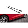 Maxton - Street Pro Rajouts Des Bas De Caisse Audi A3 8Y Noir-Rouge + Rabats Brillant