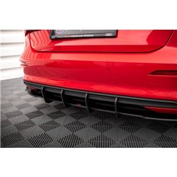 Maxton - Street Pro Diffuseur Arrière Complet Audi A3 Sportback 8Y Noir-Rouge + Rabats Brillant