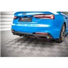 Maxton - Arriere Lame (avec une barre verticale) Audi A5 S-Line F5 Facelift Noir Brillant