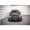 Maxton - Street Pro Lame Du Pare-Chocs Avant Mercedes A35 AMG / AMG-Line Aero Pack W177 Noir + Rabats Brillant