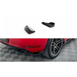 Maxton - Lames De Pare-Chocs Arrière Latérales Porsche Macan GTS / Sport Design Mk1 Facelift Noir Brillant