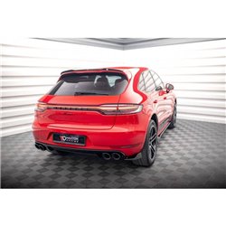 Maxton - Lames De Pare-Chocs Arrière Latérales Porsche Macan GTS / Sport Design Mk1 Facelift Noir Brillant