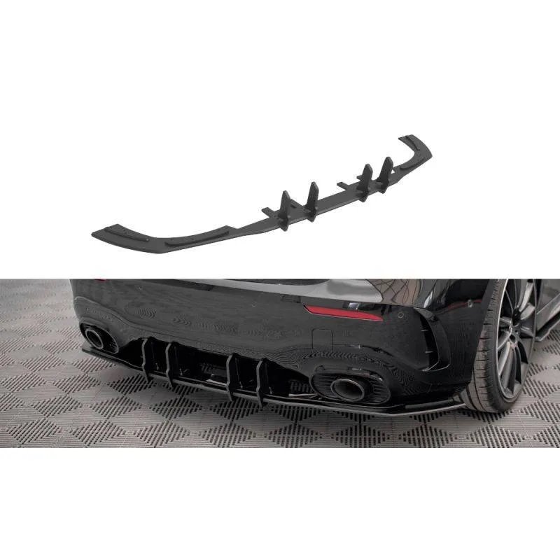 Maxton - Street Pro Central Diffuseur Arriere Mercedes A35 AMG Hatchback Aero Pack W177 Noir