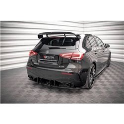 Maxton - Street Pro Central Diffuseur Arriere Mercedes A35 AMG Hatchback Aero Pack W177 Noir