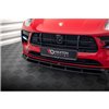 Maxton - Lame Du Pare-Chocs Avant V.2 Porsche Macan GTS / Sport Design Mk1 Facelift Noir Brillant