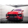 Maxton - Lame Du Pare-Chocs Avant V.2 Porsche Macan GTS / Sport Design Mk1 Facelift Noir Brillant