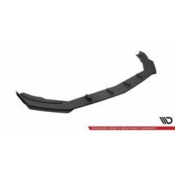Maxton - Street Pro Lame Du Pare-Chocs Avant Mercedes A35 AMG / AMG-Line Aero Pack W177 Noir-Rouge + Rabats Brillant