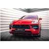 Maxton - Lame Du Pare-Chocs Avant V.1 Porsche Macan GTS / Sport Design Mk1 Facelift Noir Brillant