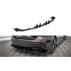 Maxton - Street Pro Diffuseur Arrière Complet Mercedes A35 AMG Hatchback Aero Pack W177 Noir + Rabats Brillant