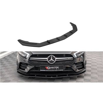 Maxton - Street Pro Lame Du Pare-Chocs Avant Mercedes A35 AMG / AMG-Line Aero Pack W177 Noir-Rouge