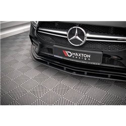 Maxton - Street Pro Lame Du Pare-Chocs Avant Mercedes A35 AMG / AMG-Line Aero Pack W177 Noir-Rouge