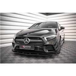 Maxton - Street Pro Lame Du Pare-Chocs Avant Mercedes A35 AMG / AMG-Line Aero Pack W177 Noir-Rouge
