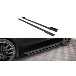 Maxton - Street Pro Rajouts Des Bas De Caisse Mercedes A35 AMG / AMG-Line Aero Pack W177 Noir + Rabats Brillant
