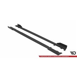 Maxton - Street Pro Rajouts Des Bas De Caisse Mercedes A35 AMG / AMG-Line Aero Pack W177 Noir + Rabats Brillant