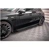 Maxton - Street Pro Rajouts Des Bas De Caisse Mercedes A35 AMG / AMG-Line Aero Pack W177 Noir-Rouge + Rabats Brillant