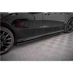 Maxton - Street Pro Rajouts Des Bas De Caisse Mercedes A35 AMG / AMG-Line Aero Pack W177 Noir-Rouge