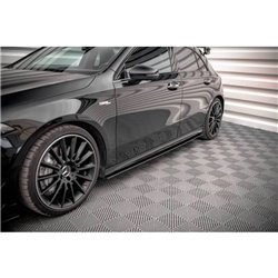 Maxton - Street Pro Rajouts Des Bas De Caisse Mercedes A35 AMG / AMG-Line Aero Pack W177 Noir-Rouge