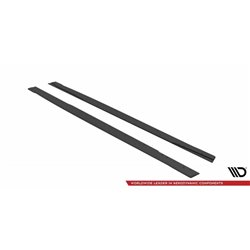 Maxton - Street Pro Rajouts Des Bas De Caisse Mercedes A35 AMG / AMG-Line Aero Pack W177 Noir-Rouge
