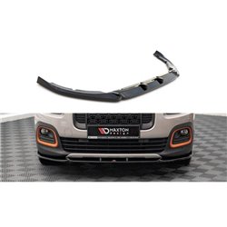 Maxton - Lame Du Pare-Chocs Avant Citroen Berlingo Mk3 Noir Brillant