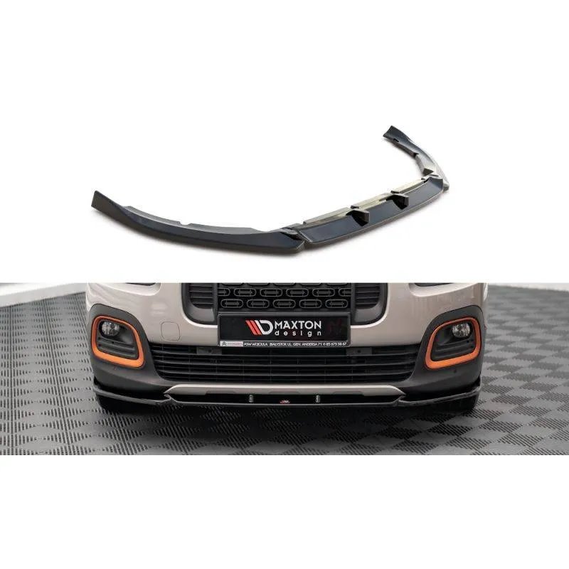 Maxton - Lame Du Pare-Chocs Avant Citroen Berlingo Mk3 Noir Brillant