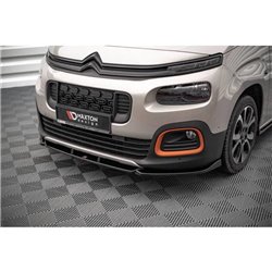 Maxton - Lame Du Pare-Chocs Avant Citroen Berlingo Mk3 Noir Brillant