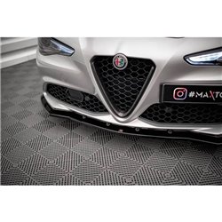 Maxton - Lame Du Pare-Chocs Avant V.1 Alfa Romeo Giulia Sport Noir Brillant