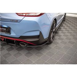 Maxton - Street Pro Lame Du Pare Chocs Arriere Hyundai I30 N Fastback Mk3 Facelift Noir-Rouge