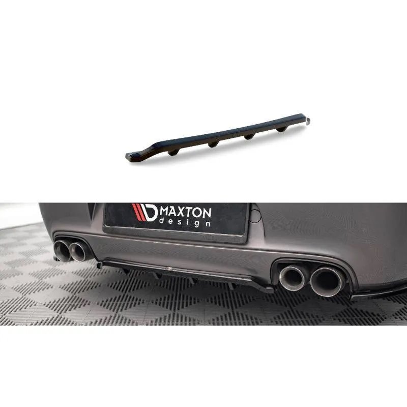 Maxton - Arriere Splitter (avec une barre verticale) Porsche 911 Carrera / Carrera GTS 997 Facelift Noir Brillant