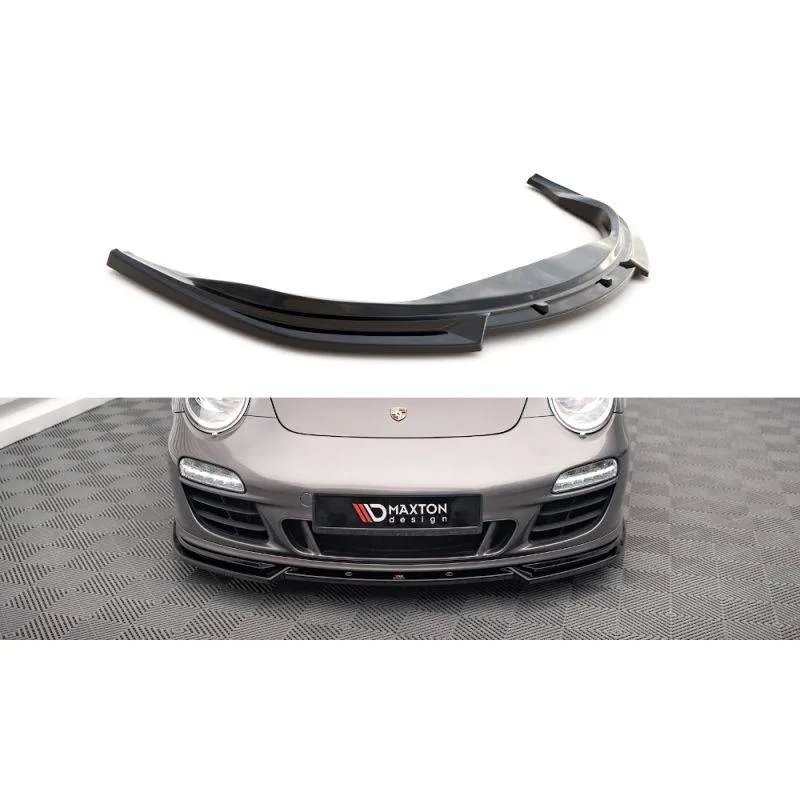 Maxton - Lame Du Pare-Chocs Avant V.2 Porsche 911 Carrera GTS 997 Facelift Noir Brillant