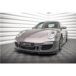 Maxton - Lame Du Pare-Chocs Avant V.2 Porsche 911 Carrera GTS 997 Facelift Noir Brillant